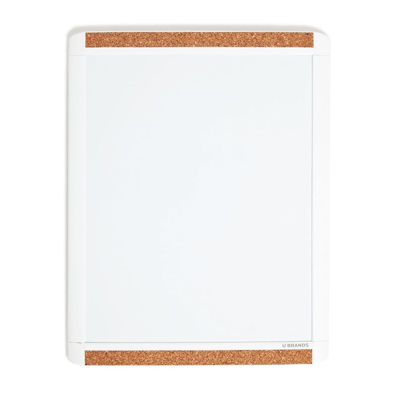 U Brands Contempo Magnetic Dry Erase Board, PINIT White Board, 11" x 14" Inches, White Plastic Frame Includes Markers, Magnets, Mini Eraser, Push Pins - Image 2
