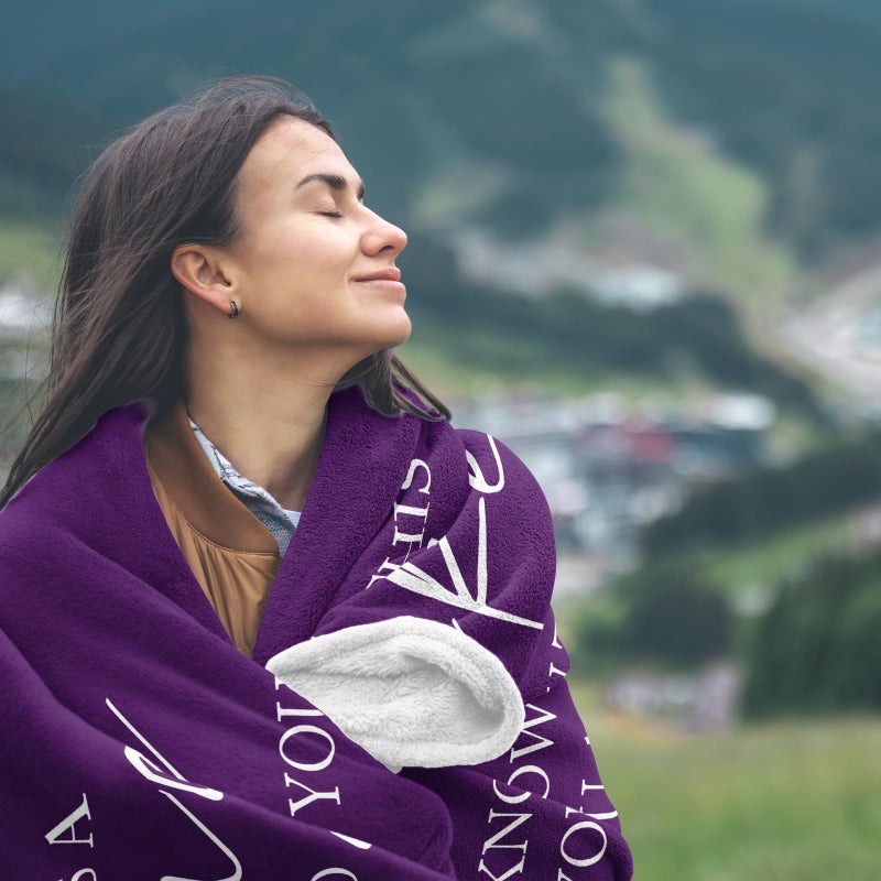 Butonus Get Well Gifts for Women After Surgery  Birthday Gifts for Women  Thinking of You Gifts for Women  Inspirational Encouragement Healing Gifts for Women  Purple Hug Blanket 60""X50"" - Image 4