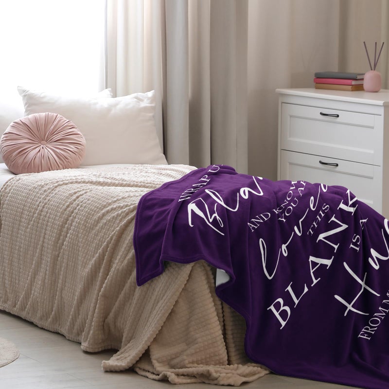 Butonus Get Well Gifts for Women After Surgery  Birthday Gifts for Women  Thinking of You Gifts for Women  Inspirational Encouragement Healing Gifts for Women  Purple Hug Blanket 60""X50"" - Image 5