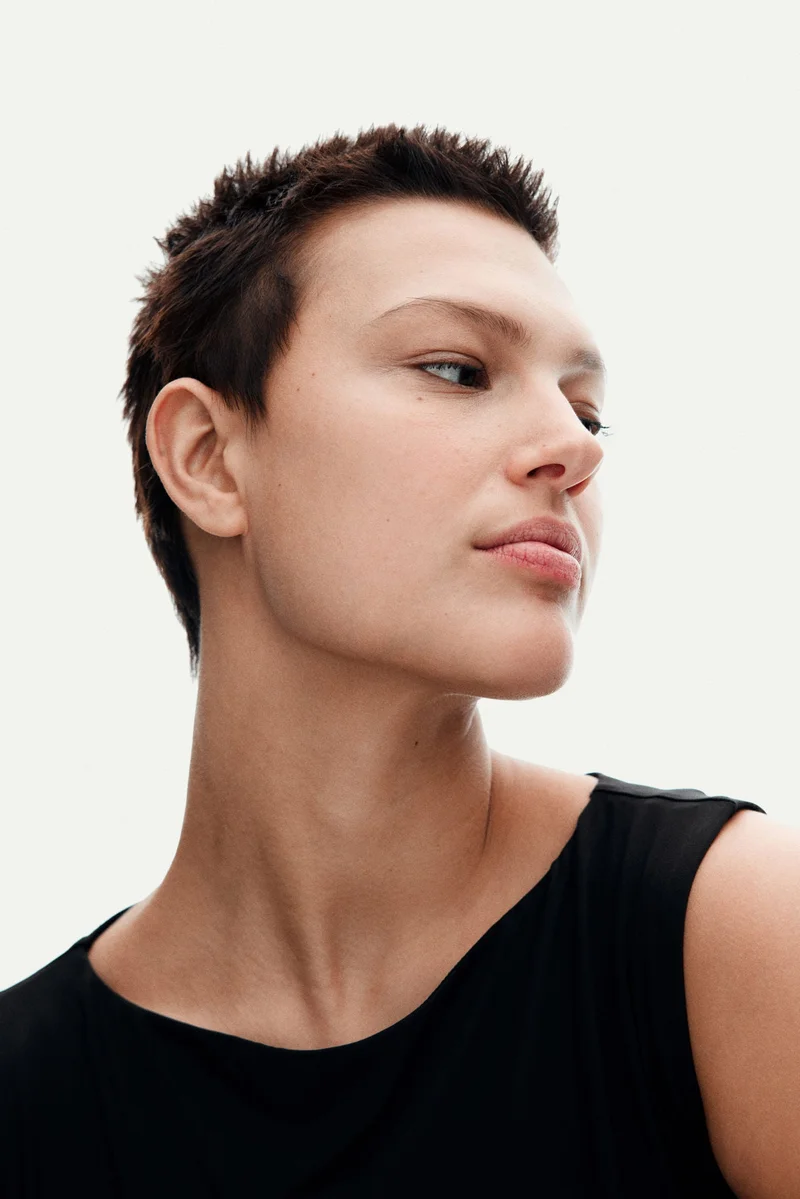 اتش اند ام Boat-neck microfibre top