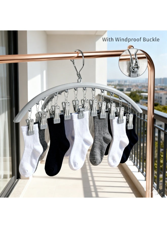 3 Pack 10-Stainless Steel Clips Pants Skirt Hanger - Windproof Non-Slip Strong Clamping Force, Space-Saving Closet Organizer for Leggings Underwear Hosiery Storage - Image 5