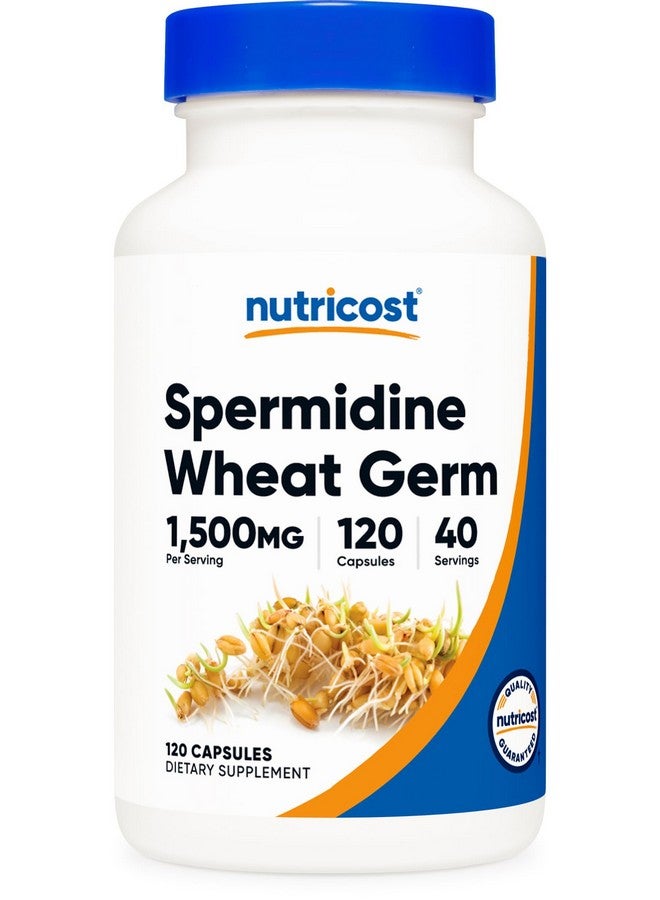 Nutricost Spermidine Wheat Germ Extract Supplement, 1500mg Wheat Germ Extract, 120 Capsules - 15mg Equivalent Spermidine Per Serving, 40 Servings, Vegetarian and Non-GMO - Image 1