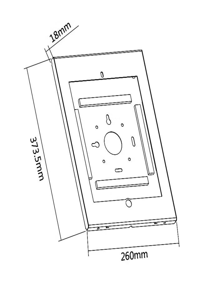 Skill Tech SH 2601L Anti-Theft Wall Mount Tablet Enclosure for 12.9" iPad Pro (Gen 1/2), VESA 75x75, 1kg Load Capacity – White - Image 2