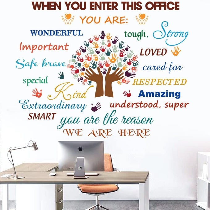OFFICE WALL STICKERS INSPIRATIONAL QUOTES DECALS PEEL AND STICK MOTIVATIONAL WALL DECALS COLORFUL MOTIVATIONAL LETTERING OFFICE WALL DECOR FOR OFFICE HOME DECOR WALL DECORATION