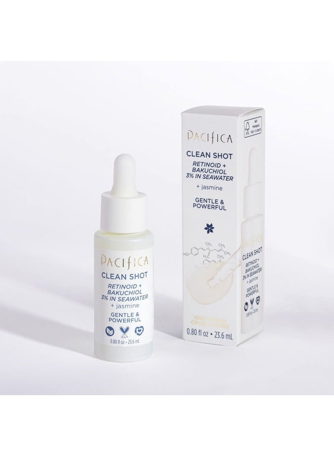 Pacifica Face Serum by Pacifica - Clean Shot Retinoid 3% Solution with Bakuchiol – Anti-Aging Facial Serum with Advanced Retinoid Complex for Fine Lines & Wrinkles, Vegan & Cruelty-Free, 0.8 oz - Image 4
