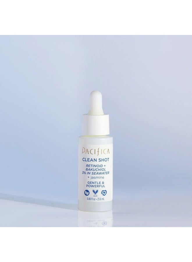 Pacifica Face Serum by Pacifica - Clean Shot Retinoid 3% Solution with Bakuchiol – Anti-Aging Facial Serum with Advanced Retinoid Complex for Fine Lines & Wrinkles, Vegan & Cruelty-Free, 0.8 oz - Image 2