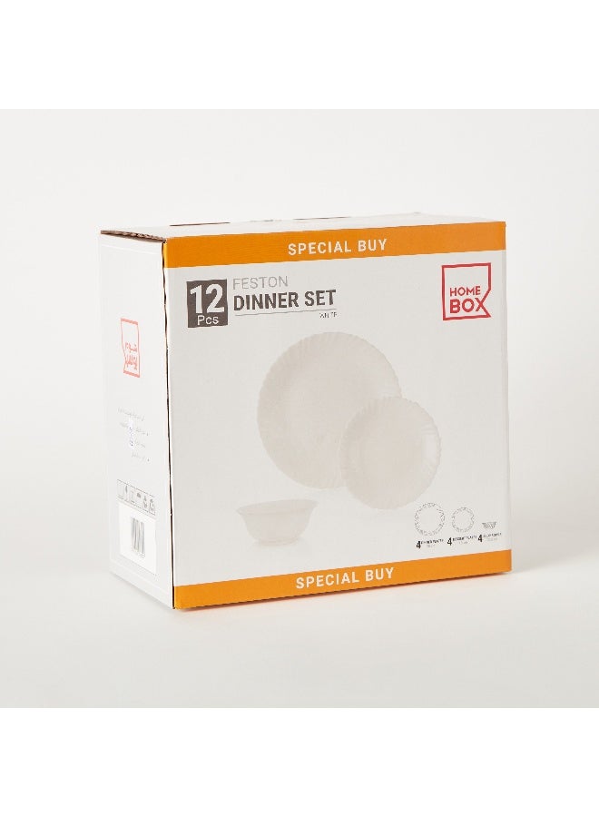 Home Box Feston 12-Piece Opalware Dinner Set - Image 5