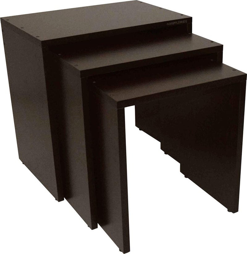 RIPPLEWUDS RIPPLEWUDS Asandi Nested Tables Engineered Wood Nesting Table Set of 3 Wenge  - Image 1