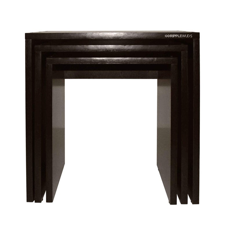 RIPPLEWUDS RIPPLEWUDS Asandi Nested Tables Engineered Wood Nesting Table Set of 3 Wenge  - Image 3