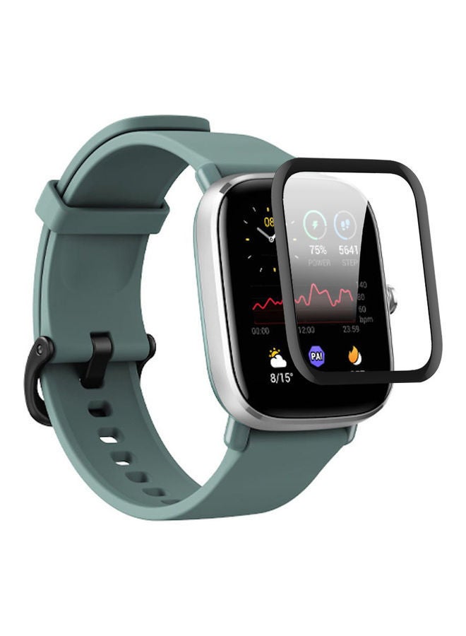 NIBEMINENT Curved Screen Protector For Amazfit GTS 2 Mini Clear/Black - Image 2