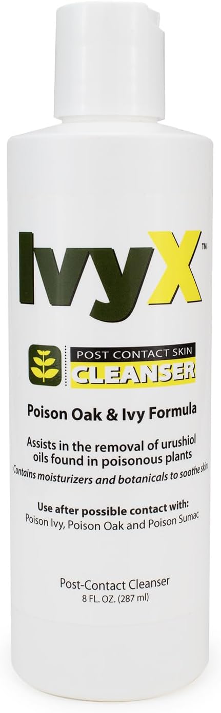 CoreTex Ivy X Post Contact Poison Ivy Treatment Gel - 8oz Bottle of USA-Made Gel to Remove Itchy Rashes - Also Works on Poison Oak & Sumac Oils
