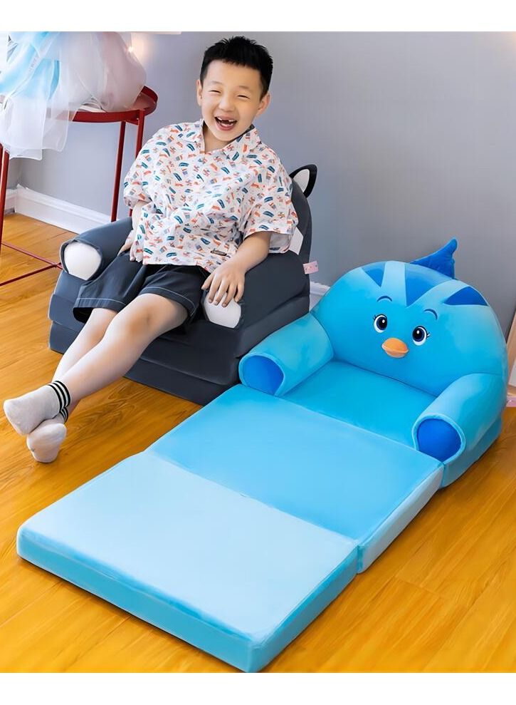 Generic Kids Sofa Gifts for 1-8 Year Old Kids Cute Foldable Kids Armchair Sofa Set Blue  - Image 2