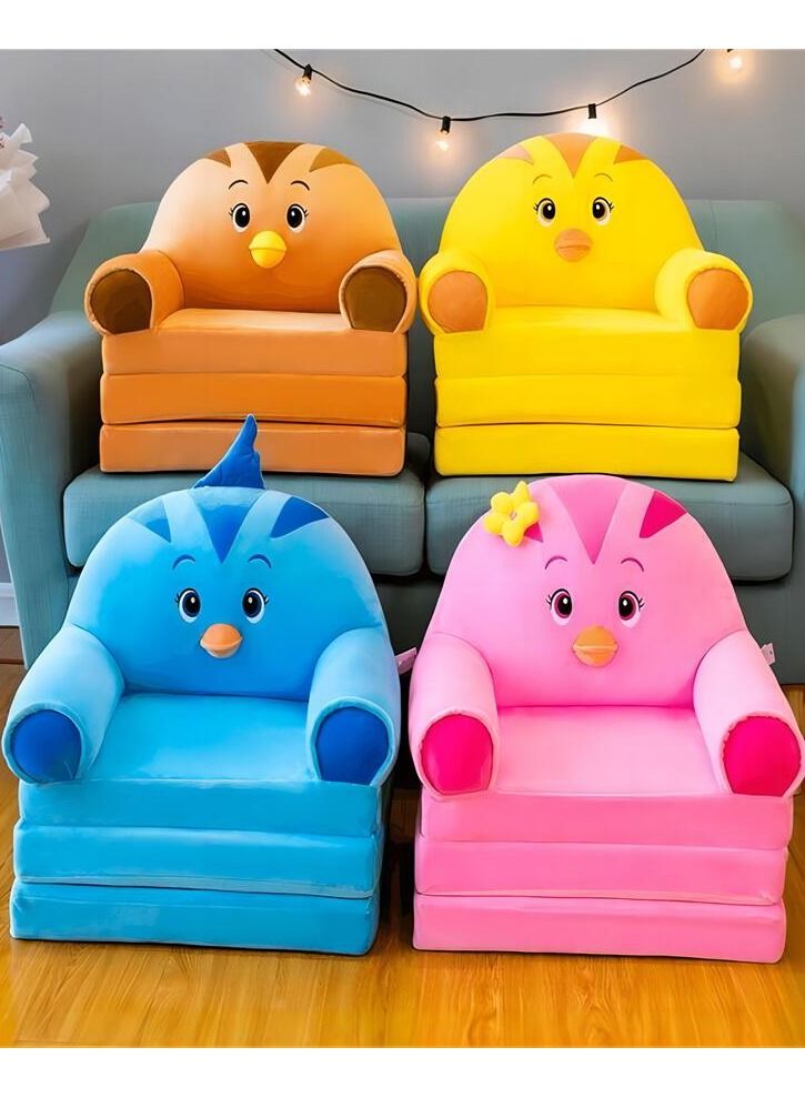 Generic Kids Sofa Gifts for 1-8 Year Old Kids Cute Foldable Kids Armchair Sofa Set Blue  - Image 3