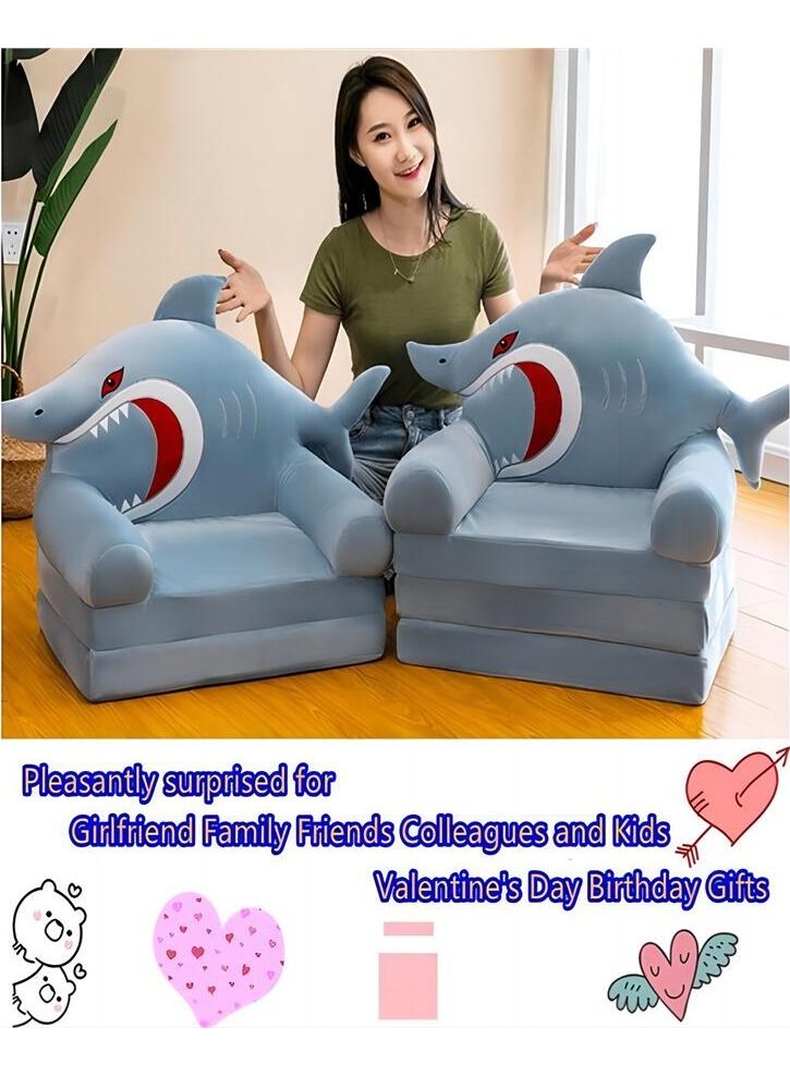 Generic Kids Sofa Gifts for 1-8 Year Old Kids Cute Foldable Kids Armchair Sofa Set Blue  - Image 4