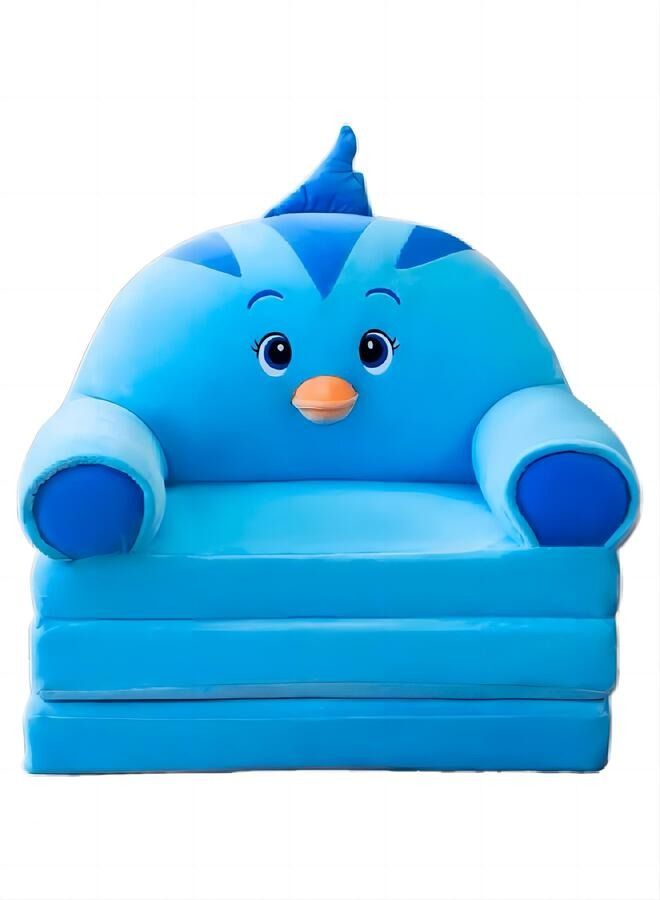 Generic Kids Sofa Gifts for 1-8 Year Old Kids Cute Foldable Kids Armchair Sofa Set Blue  - Image 1