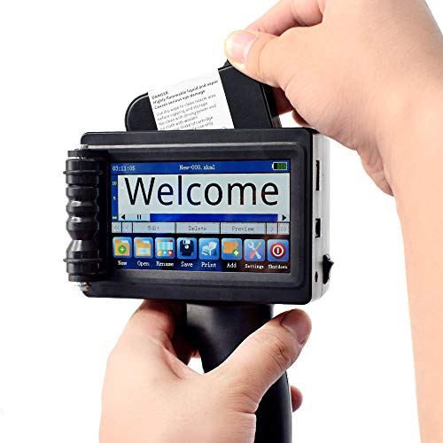 TOAUTO Handheld Portable Inkjet Printer Intelligent Mobile Printer with 5.6 Inch Touchscreen and Build-in Rechargeable Battery Easy Operate for Labeling and Coding Printing (Ink Cartridge(Black) - Image 5