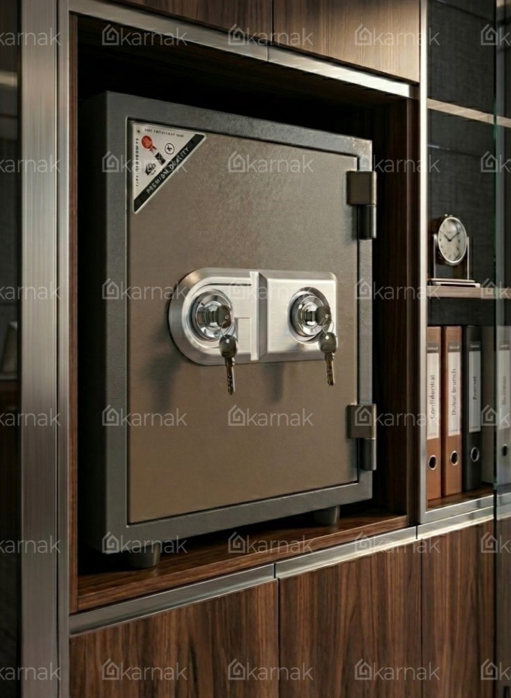 Karnak Rigid Safe Box Locker Steel Security Safe Box for Home & Office Storage (Beige) - Image 2