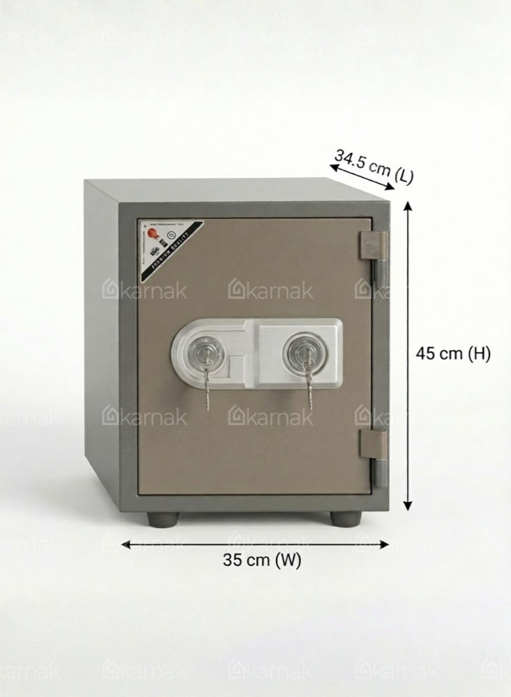 Karnak Rigid Safe Box Locker Steel Security Safe Box for Home & Office Storage (Beige) - Image 5