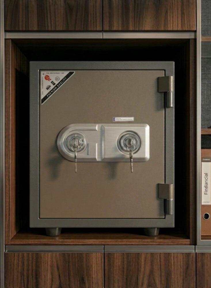 Karnak Rigid Safe Box Locker Steel Security Safe Box for Home & Office Storage (Beige) - Image 1