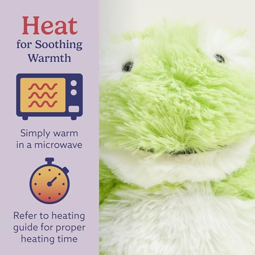 warmies Junior Microwavable & Weighted Stuffed Animals, Frog - Heated Stuffed Animal Plushie for Warmth & Comfort - Cute Soft Plush Toys for Adults & Children (Boys, Girls, Babies & Toddlers) - Image 4