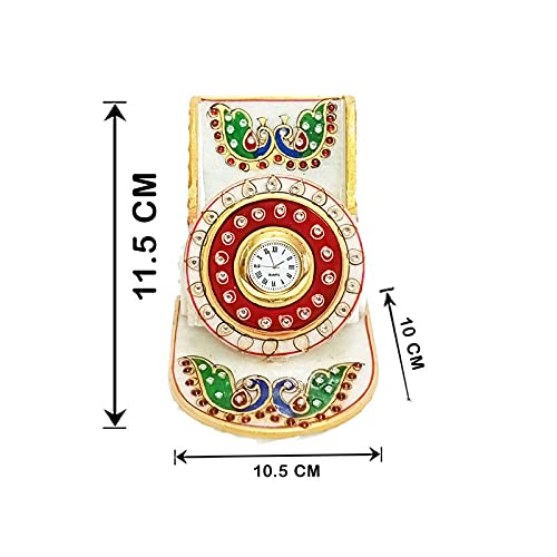 Handicraft Kingdom Mobile Holder for Bedroom Cell Phone Desktop Stand with Inbuilt Small Clock for Kitchen Living Room Office Table Approx Size 55 Inch Wt 1150 Gm Pack of 2 - Image 5