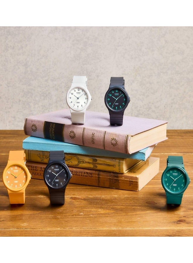 Casio MQ‑24B‑8BDF Unisex Analog Watch – Black Dial & Black Bio‑Based Resin Band, Slim Minimalist Design, Lightweight (20 g), 3‑Hand Quartz, Water‑Resistant - Image 2