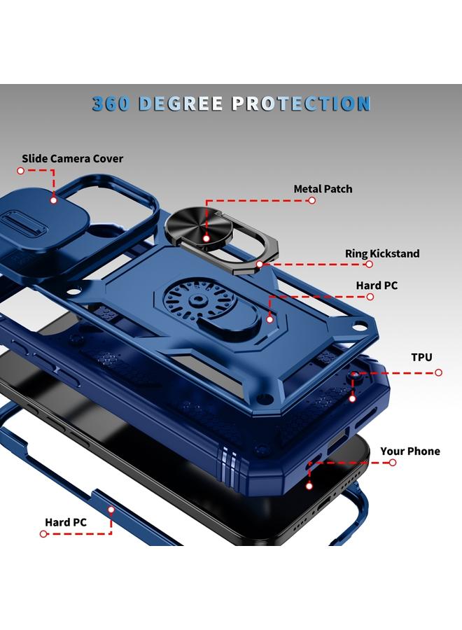 erorex Case For iPhone 16 Plus Sliding Camshield TPU + PC Phone Case with Holder - Image 2