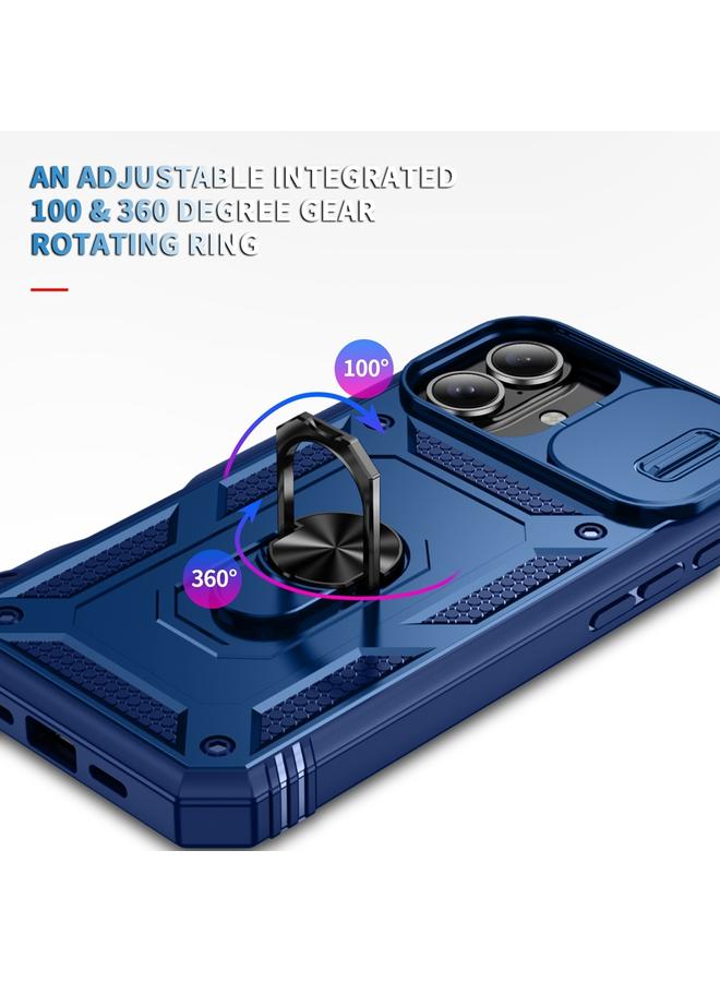 erorex Case For iPhone 16 Plus Sliding Camshield TPU + PC Phone Case with Holder - Image 3