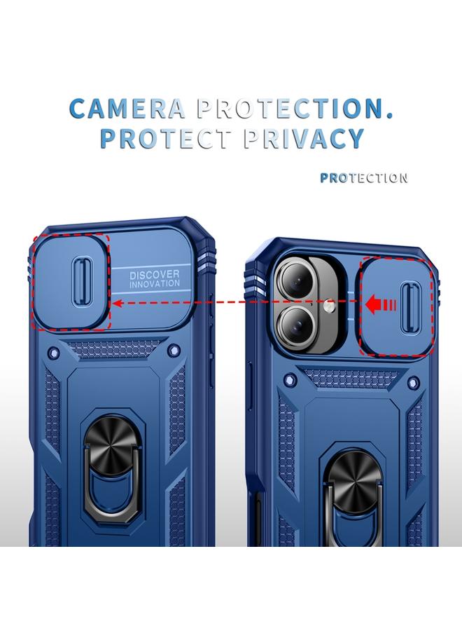 erorex Case For iPhone 16 Plus Sliding Camshield TPU + PC Phone Case with Holder - Image 4