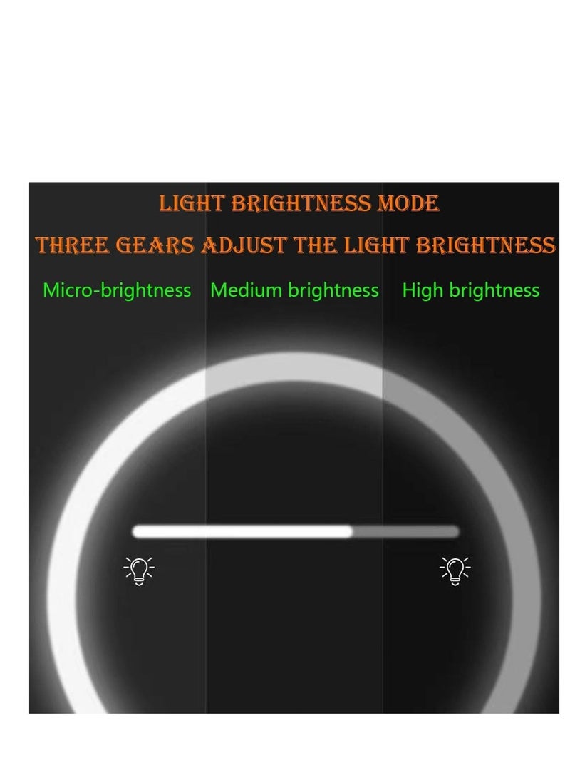 Generic Portable Rechargeable Makeup Mirror with Light, Dimmable Compact Design for Travel and Home, Handbag Friendly Magnifying Mirror  - Image 3
