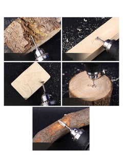 NIBEMINENT 5-Piece Wood Carving Engraving Drill Bit Set Silver  - Image 4