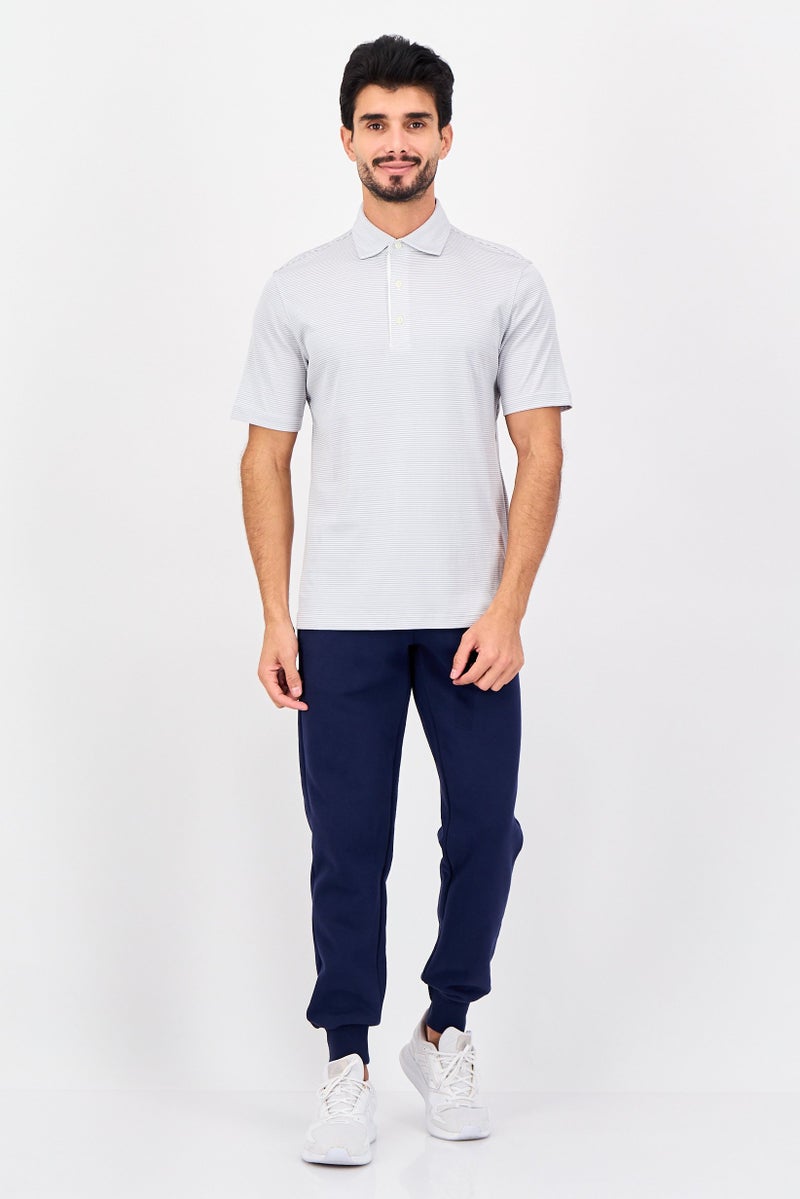 Greg Norman Men Sportswear Fit Short Sleeves Training Polo Shirt, White - Image 4