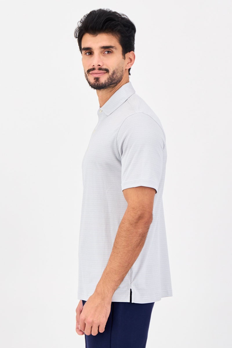 Greg Norman Men Sportswear Fit Short Sleeves Training Polo Shirt, White - Image 2