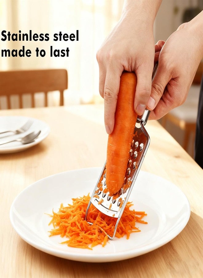 AIDOIT مبشرة جبن، مبشرة ليمون بمقبض، طقم مبشرات مطبخ من 5 قطع من الفولاذ المقاوم للصدأ للجبن والتوابل والزنجبيل والثوم والشوكولاتة والخضراوات والفواكه - Image 5