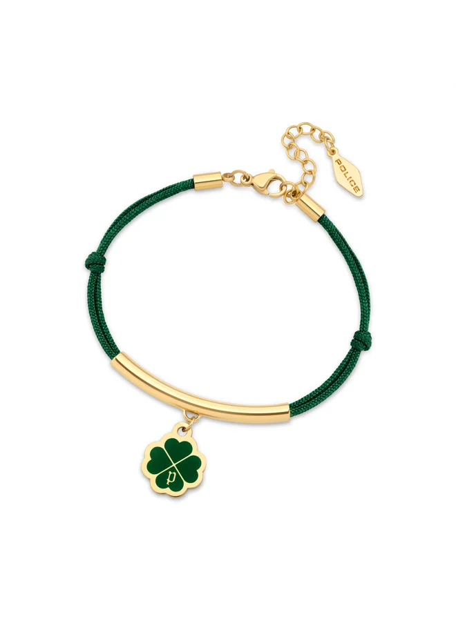 POLICE Flora Gold Plated Ladies Bracelet With Clover Charms 170+35MMPEJLB0003205