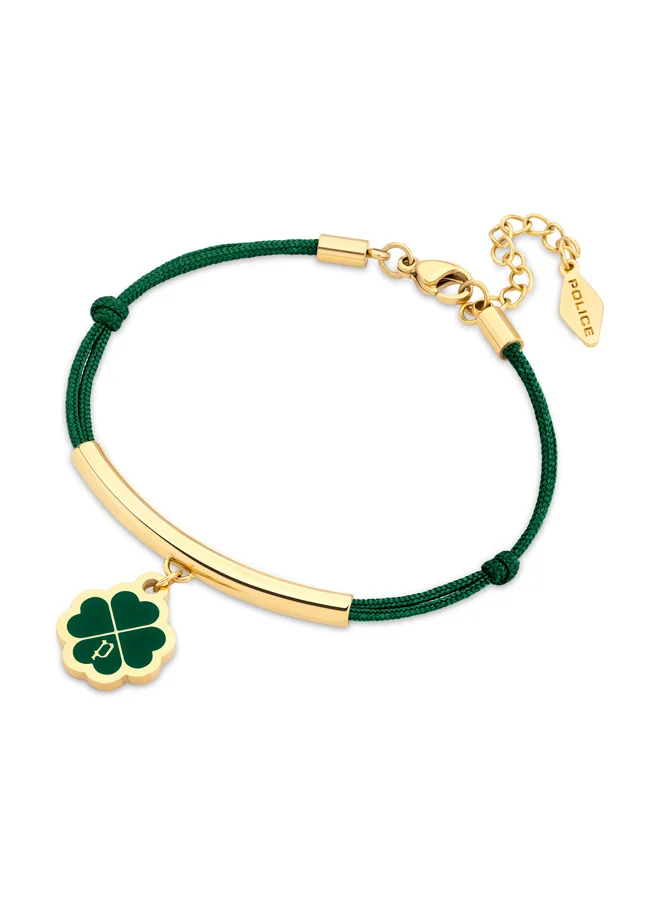 POLICE Flora Gold Plated Ladies Bracelet With Clover Charms 170+35MMPEJLB0003205