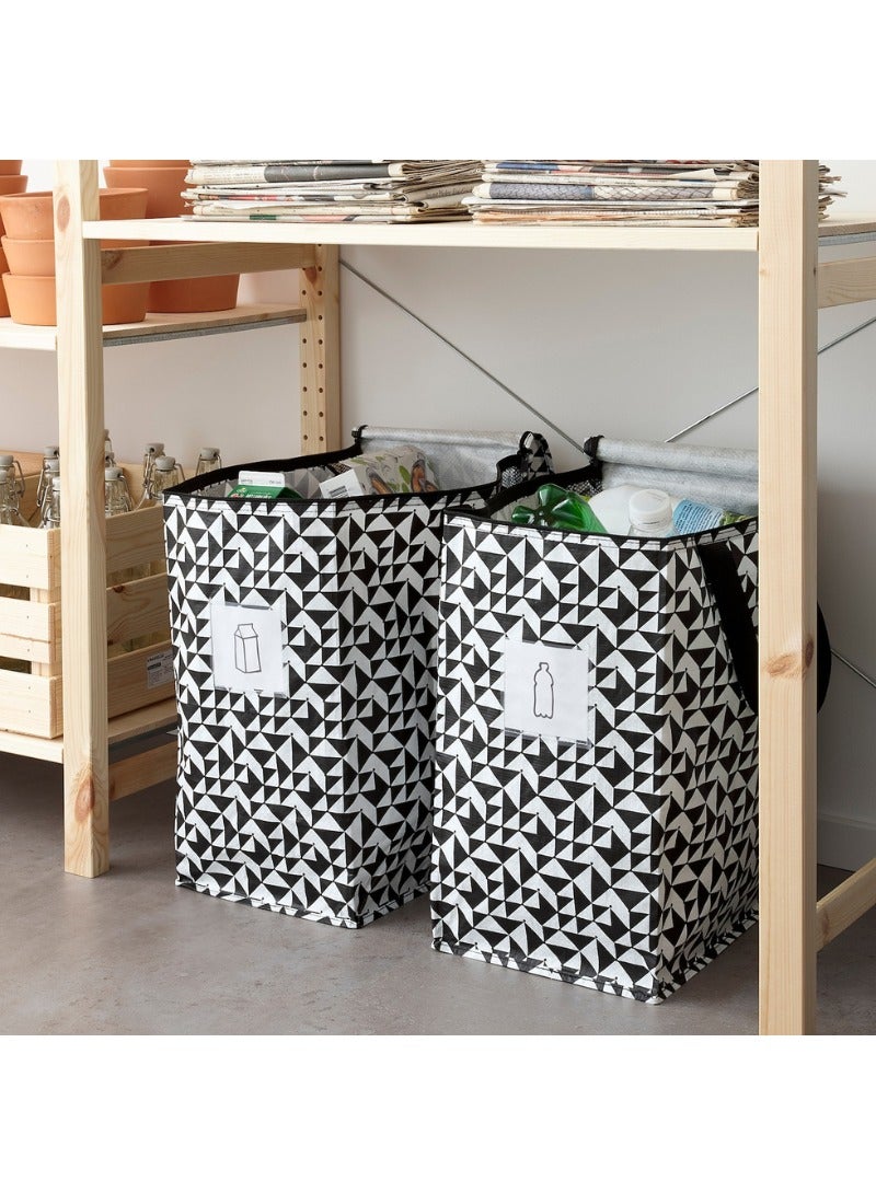 Bag, Black/White, 47 l, Durable & Eco-Friendly - Image 4
