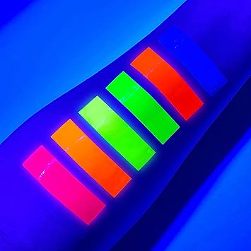UV Glow Neon Face and Body Paint Set of 6 Tubes Fluorescent Brightest glow under UV - Image 4