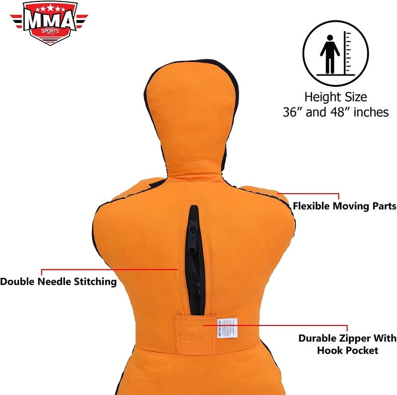 MMA Kids JIU Jitsu Grappling Dummy Youth Wrestling Practice Dummy for BJJ Karate Boxing Throwing Kick Practice - 4 FEET -UNFILLED, 48 Inch - Image 4