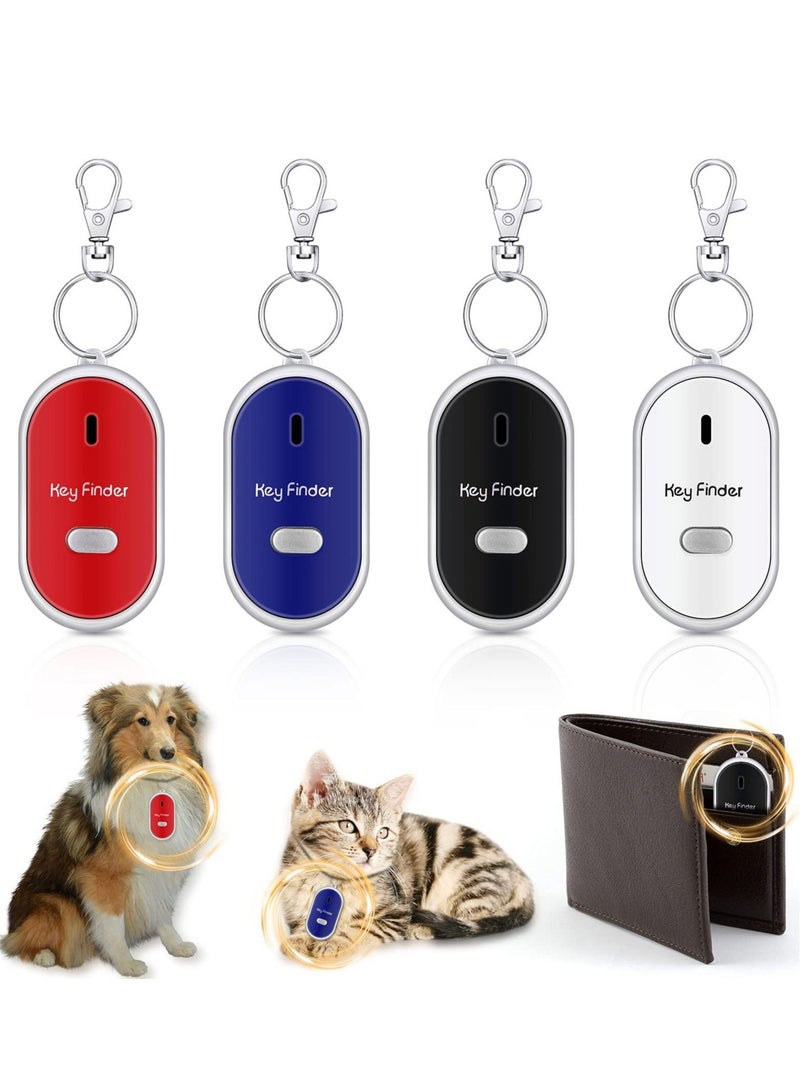 Captaintech Key Finder, 4 Pieces Key Finder Locator Led Light Remote Sound Control Lost Key Finder with Keychain for Child Elderly Pet Luggage - Image 1