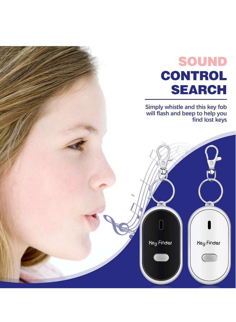 Captaintech Key Finder, 4 Pieces Key Finder Locator Led Light Remote Sound Control Lost Key Finder with Keychain for Child Elderly Pet Luggage - Image 2
