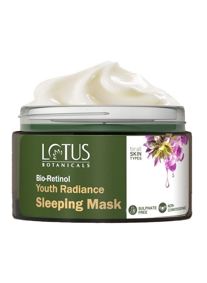 LOTUS BOTANICALS Bio Retinol Youth Radiance Sleeping Mask ; Reduces Fights Fine Lines & Nourishes Skin ; Preservative Free ; For All Skin Types ; 50G  - Image 1