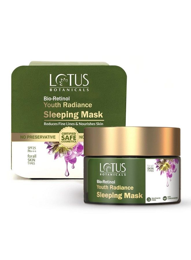 LOTUS BOTANICALS Bio Retinol Youth Radiance Sleeping Mask ; Reduces Fights Fine Lines & Nourishes Skin ; Preservative Free ; For All Skin Types ; 50G  - Image 4