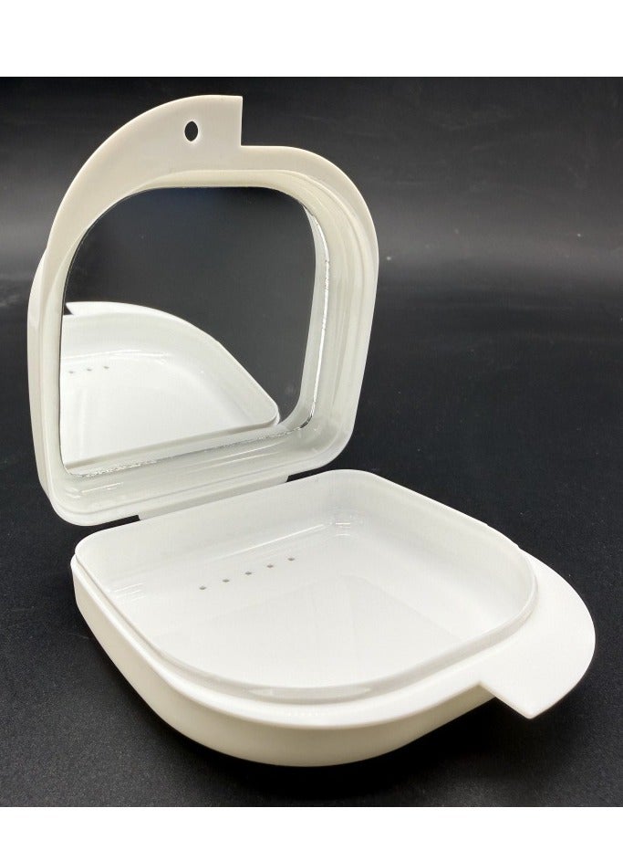 Braces Storage Box Orthodontic Retainer Bracket Box Portable Denture Storage Box White