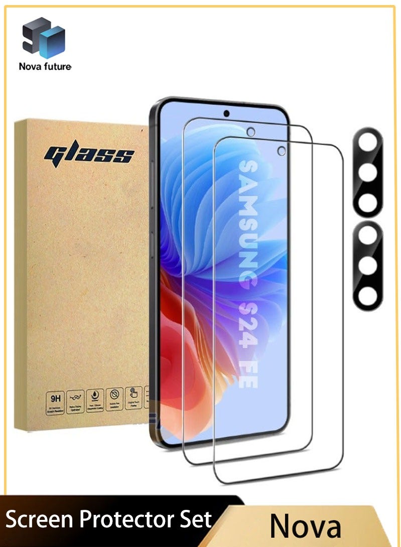 نوفا فيوتشر Novafuture Hd Clear Tempered Glass Screen Protector + Camera Lens Protector For Samsung Gal 6.7 inch