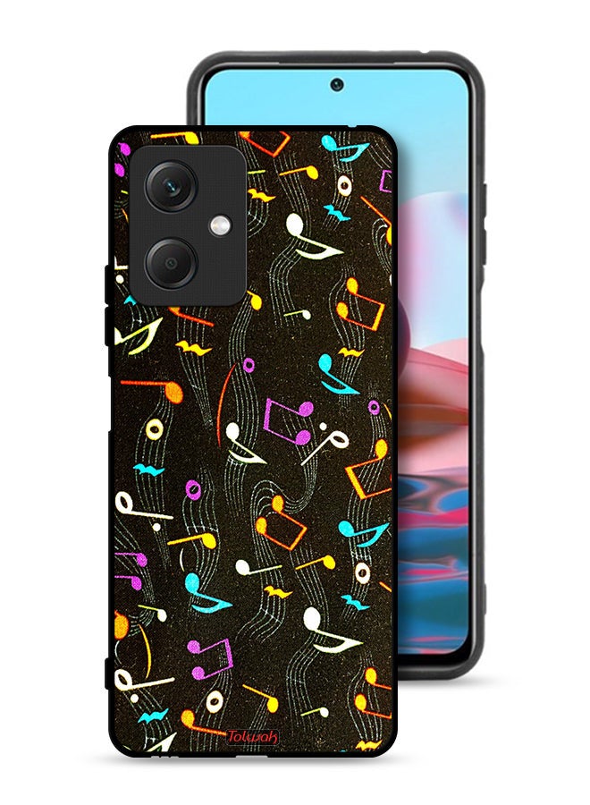 Tolwak Xiaomi Redmi Note 12 Protective Case Cover Music Fabric Pattern - Image 1