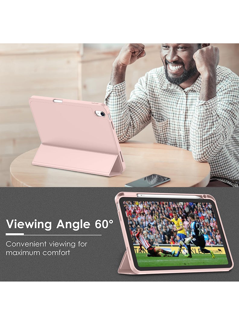 Theodor Case for iPad Air 6th Gen 11-inch M2 (2024), iPad Air 5th Generation (2022) / iPad Air 4th Gen (2020) 10.9 Inch - Flexible Soft Back Cover with Pencil Holder Rose Gold - Image 4