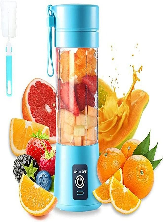 2 pcs Portable Blender Cup Electric USB Juicer Blender Mini Blender Portable Blender For Shakes and Smoothies, juice 380ml Six Blades Great for Mixing - Image 1