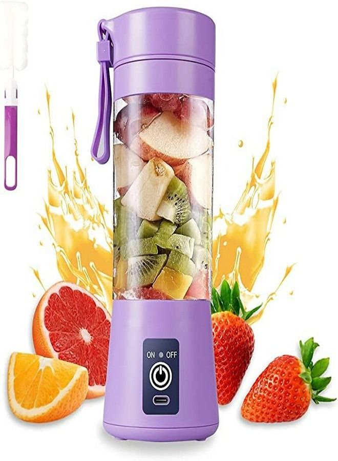 2 pcs Portable Blender Cup Electric USB Juicer Blender Mini Blender Portable Blender For Shakes and Smoothies, juice 380ml Six Blades Great for Mixing - Image 2