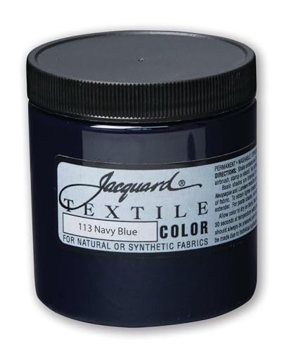 Jacquard طلاء قماش جاكارد 8 أونصات أزرق بحري للملابس، أثاث التنجيد، الأحذية أو حقائب اليد - داخلي وخارجي - Image 1